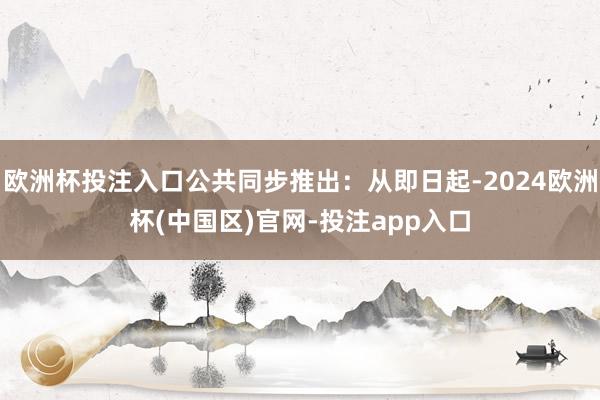 欧洲杯投注入口公共同步推出：从即日起-2024欧洲杯(中国区