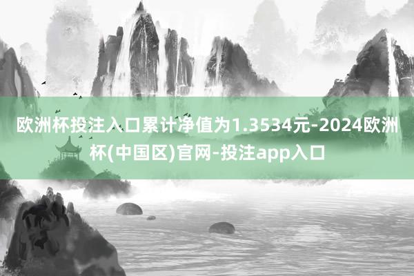 欧洲杯投注入口累计净值为1.3534元-2024欧洲杯(中国