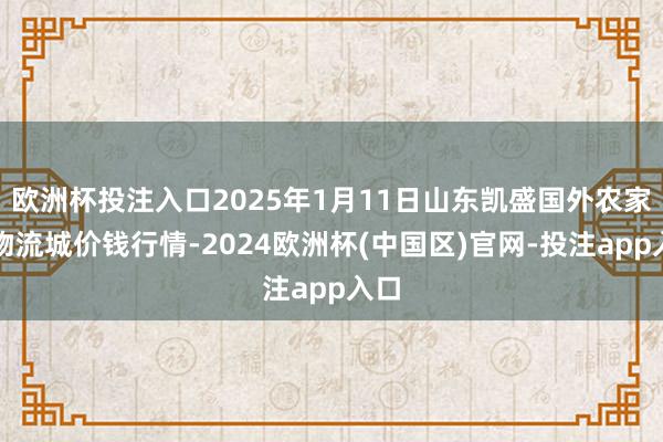 欧洲杯投注入口2025年1月11日山东凯盛国外农家具物流城价钱行情-2024欧洲杯(中国区)官网-投注app入口