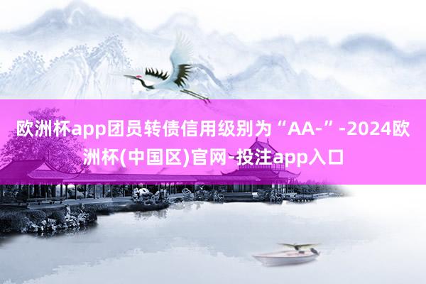 欧洲杯app团员转债信用级别为“AA-”-2024欧洲杯(中