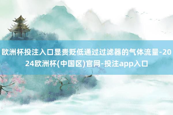 欧洲杯投注入口显贵贬低通过过滤器的气体流量-2024欧洲杯(