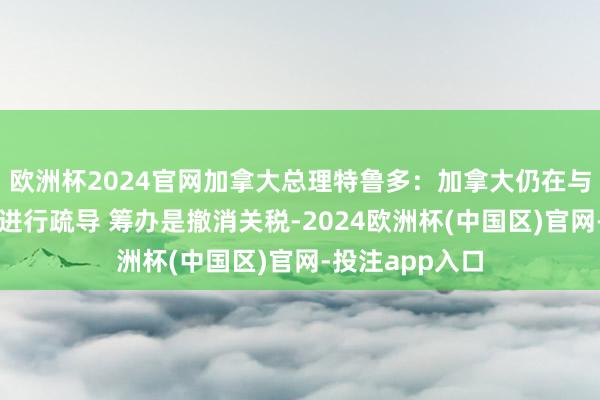 欧洲杯2024官网加拿大总理特鲁多：加拿大仍在与好意思国政府进行疏导 筹办是撤消关税-2024欧洲杯(中国区)官网-投注app入口
