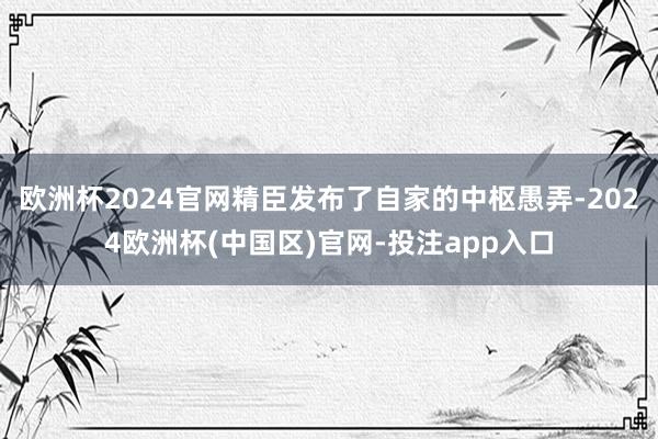 欧洲杯2024官网精臣发布了自家的中枢愚弄-2024欧洲杯(中国区)官网-投注app入口