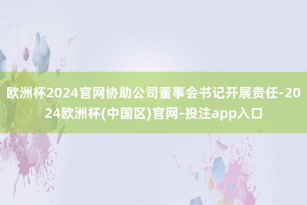 欧洲杯2024官网协助公司董事会书记开展责任-2024欧洲杯