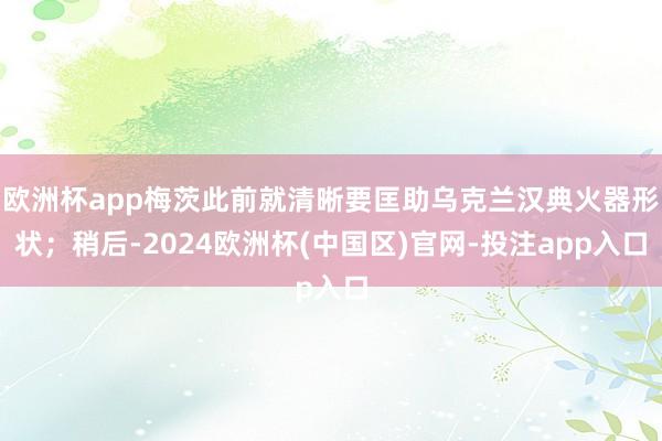 欧洲杯app梅茨此前就清晰要匡助乌克兰汉典火器形状；稍后-2
