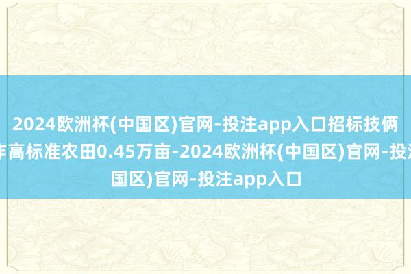 2024欧洲杯(中国区)官网-投注app入口招标技俩将新建旱