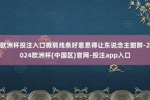 欧洲杯投注入口微弱线条好意思得让东说念主酣醉-2024欧洲杯