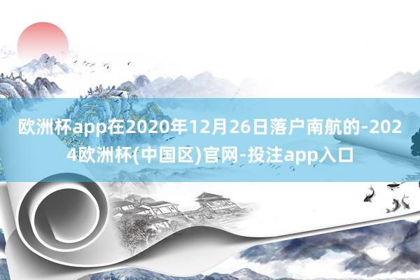 欧洲杯app在2020年12月26日落户南航的-2024欧洲