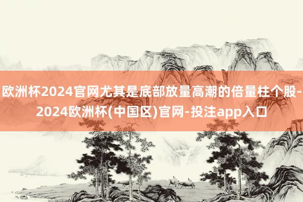 欧洲杯2024官网尤其是底部放量高潮的倍量柱个股-2024欧 欧洲杯2024官网尤其是底部放量高潮的倍量柱个股-2024欧