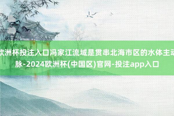 欧洲杯投注入口冯家江流域是贯串北海市区的水体主动脉-2024