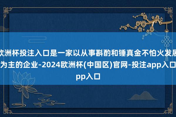 欧洲杯投注入口是一家以从事斟酌和锤真金不怕火发展为主的企业-
